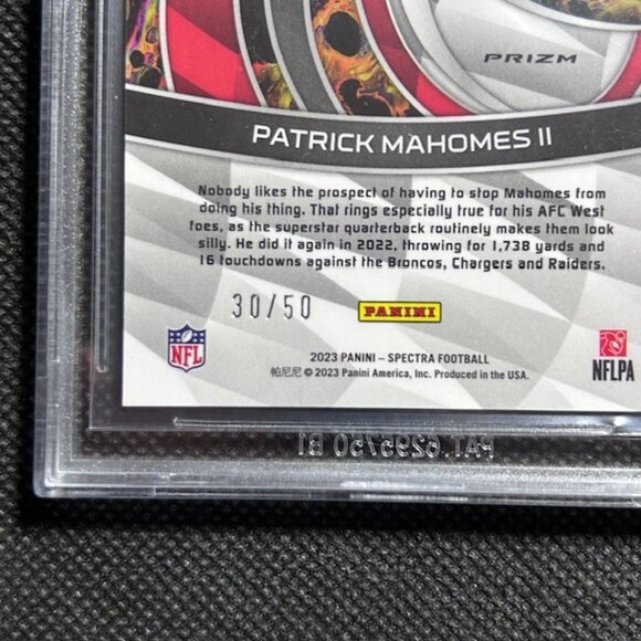2023 SPECTRA CHROMATIC INTERSTELLAR PRIZM PATRICK MAHOMES /50 BGS 9.5 GEM MINT - Picture 4 of 4